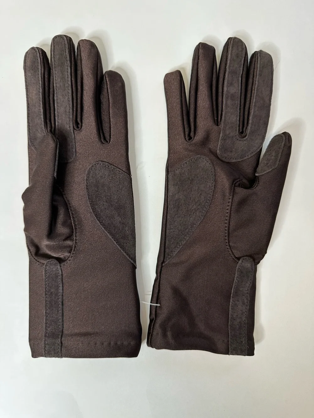 Brown Women's Gloves with Suede Accents